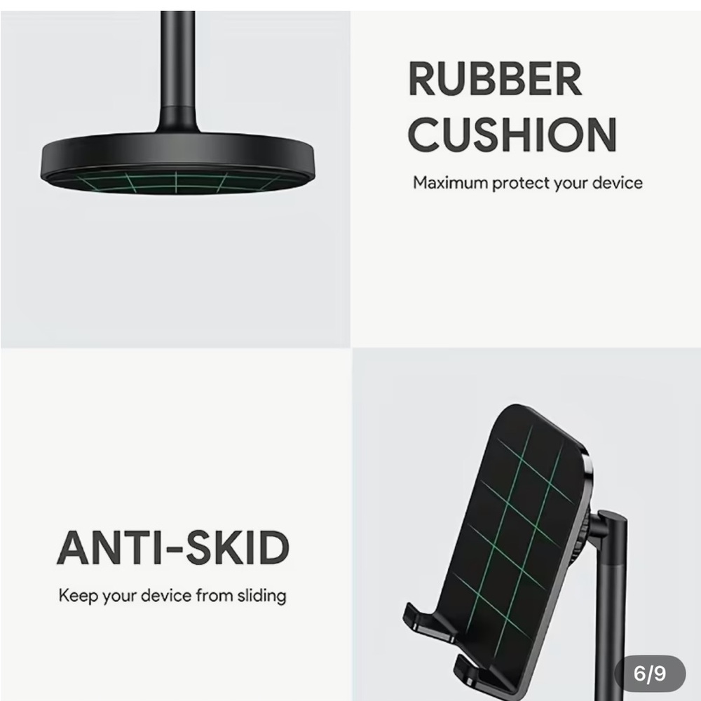 🖤 New Adjustable Black Sturdy Metal Tablet and Phone Stand - Picture 4 of 7